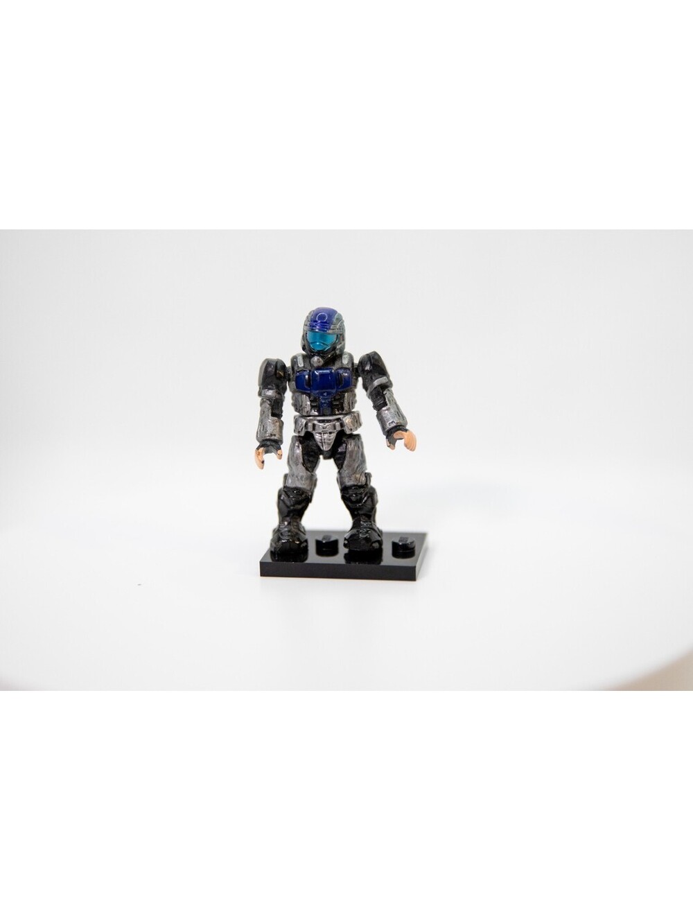 HALO MEGA BLOKS GRAY BLUE GUNMETAL UNSC ODST SNIPER SPECIALIST MINI FIGURE 96861